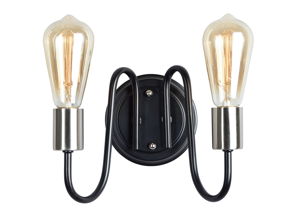 Maxim Haven 2-Light Wall Sconce Model: 11739BKSN