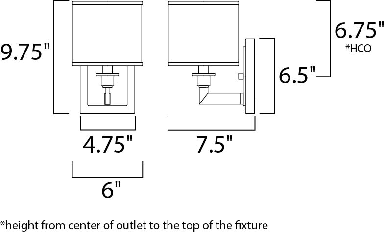 Maxim Nexus 1-Light Wall Sconce Model: 12059WTOI