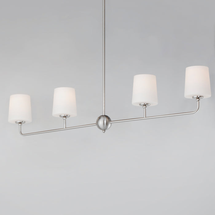 Maxim Bristol 4-Light Linear Chandelier Model: 12097SWSN