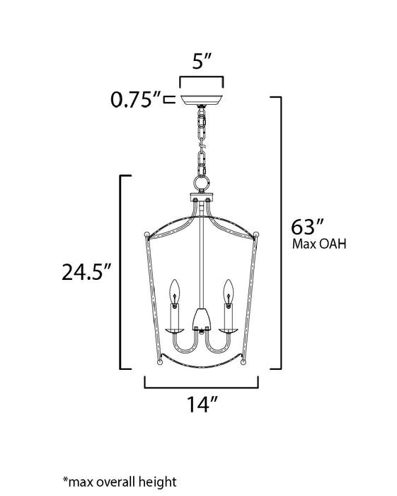 Maxim Plumette 3-Light Pendant Model: 12163CHB