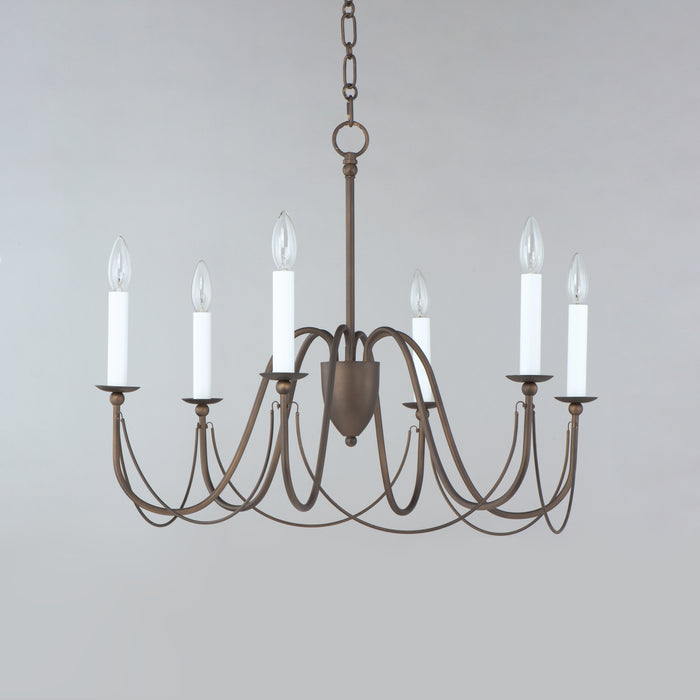 Maxim Plumette 6-Light Chandelier Model: 12166CHB