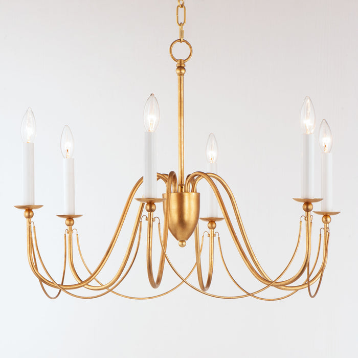 Maxim Plumette 6-Light Chandelier Model: 12166GL