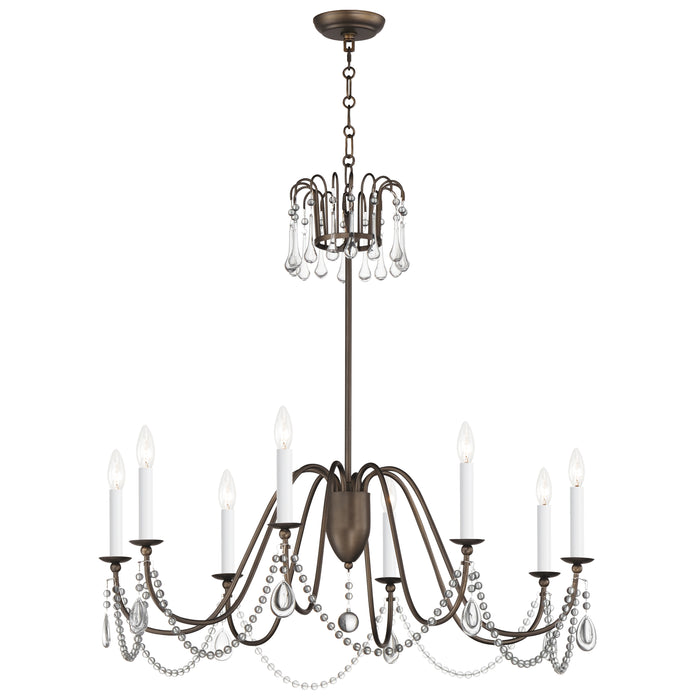 Maxim Plumette 8-Light Chandelier w Crystal Model: 12168CHB/CRY