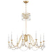 Maxim Plumette 8-Light Chandelier w Crystal Model: 12168GL/CRY