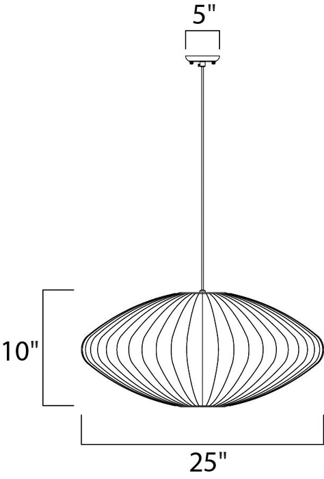 Maxim Cocoon 1-Light Pendant Model: 12190WTPC