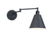 Maxim Library 1-Light Wall Sconce Horizontal Swing Arm Model: 12220BK