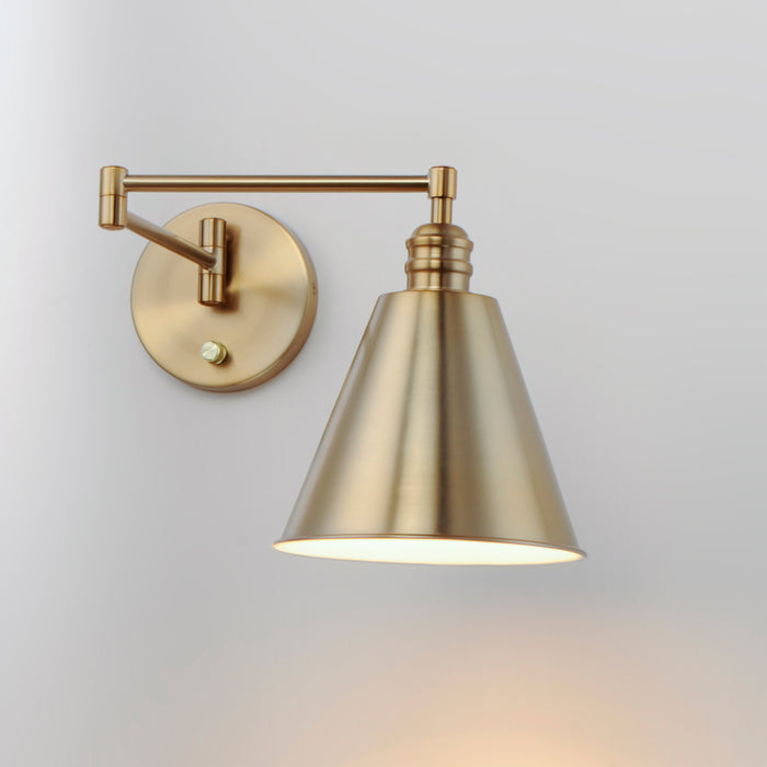 Maxim Library 1-Light Wall Sconce Horizontal Swing Arm Model: 12220HR