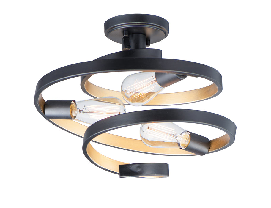 Maxim Twister 3-Light Semi-Flush Mount Model: 12230BKGLD