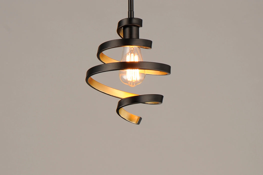 Maxim Twister 1-Light Mini Pendant Model: 12232BKGLD