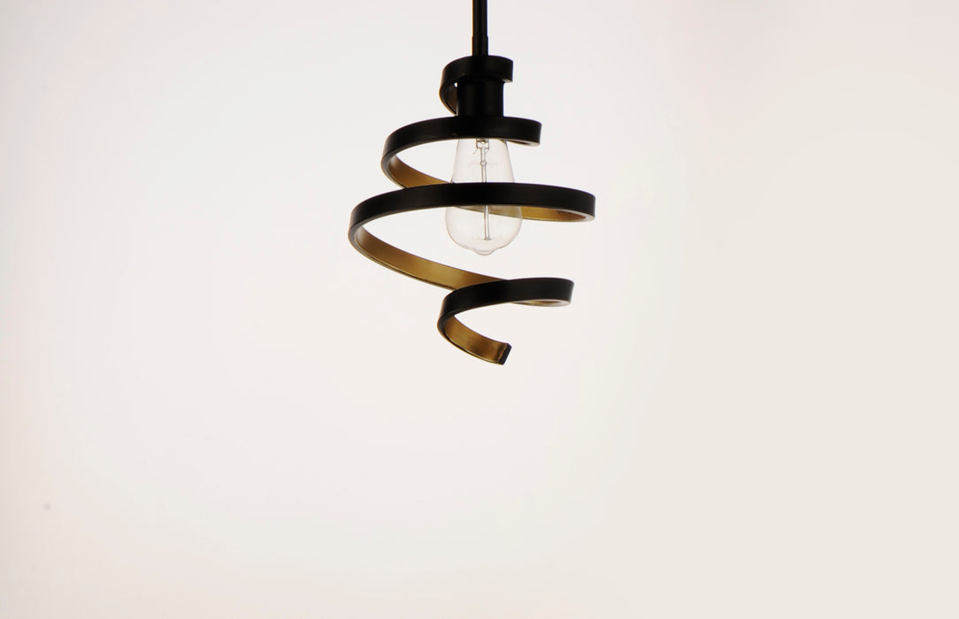 Maxim Twister 1-Light Mini Pendant Model: 12232BKGLD