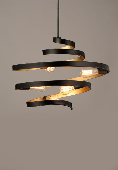 Maxim Twister 5-Light Pendant Model: 12235BKGLD