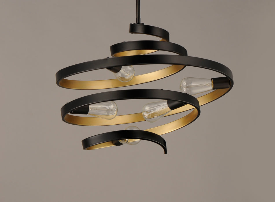 Maxim Twister 5-Light Pendant Model: 12235BKGLD