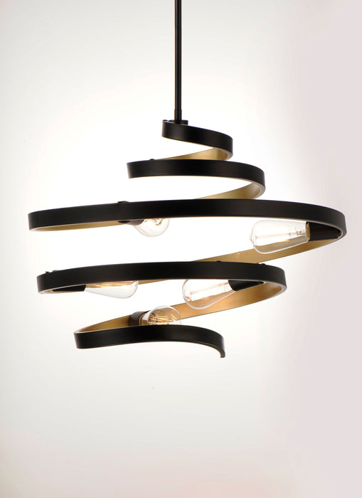 Maxim Twister 5-Light Pendant Model: 12235BKGLD