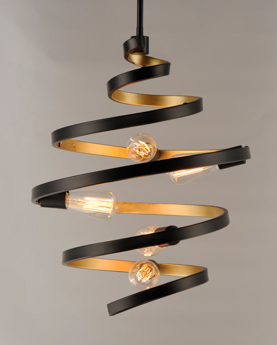 Maxim Twister 5-Light Pendant Model: 12236BKGLD