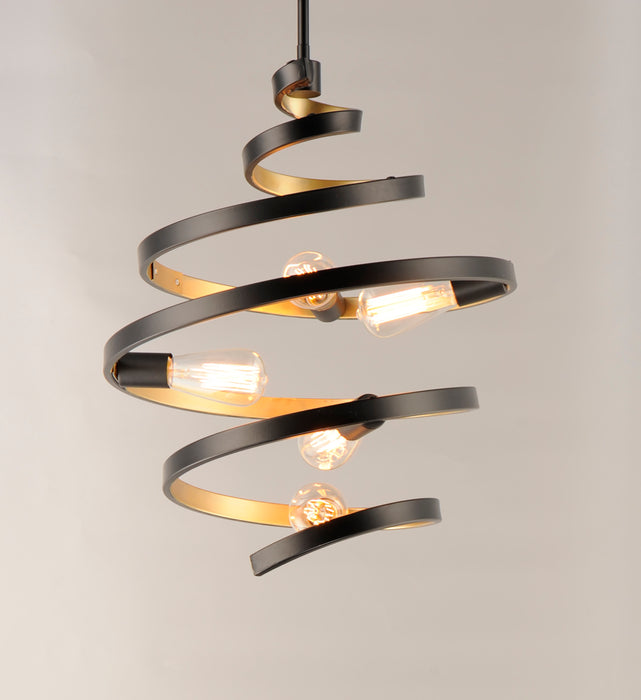 Maxim Twister 5-Light Pendant Model: 12236BKGLD