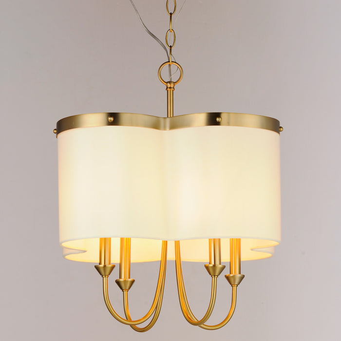 Maxim Clover 4-Light Chandelier Model: 12246OFSBR