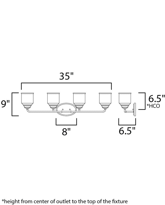 Maxim Acadia 4-Light Bath Vanity Model: 12264CDHR