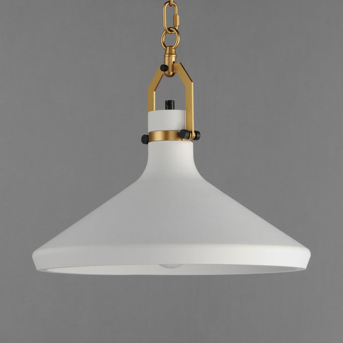 Maxim Lumi 16 White Plaster Pendant Model: 12386WTSBR