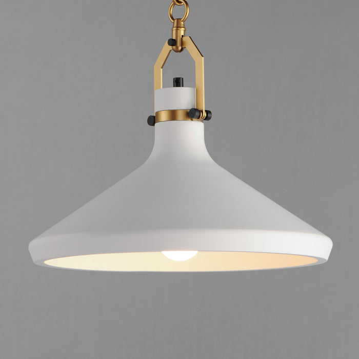 Maxim Lumi 16 White Plaster Pendant Model: 12386WTSBR