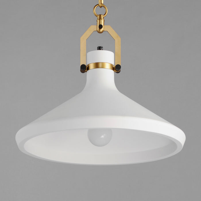 Maxim Lumi 16 White Plaster Pendant Model: 12386WTSBR