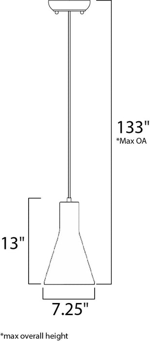 Maxim Crete 1-Light LED Pendant Model: 12394GYPC