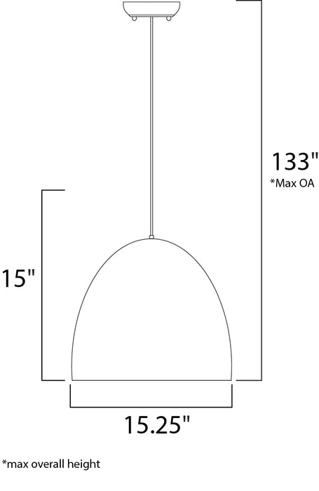 Maxim Crete 1-Light LED Pendant Model: 12396GYPC