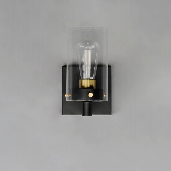 Maxim Pinn 1-Light Sconce Model: 12401CLBKSBR