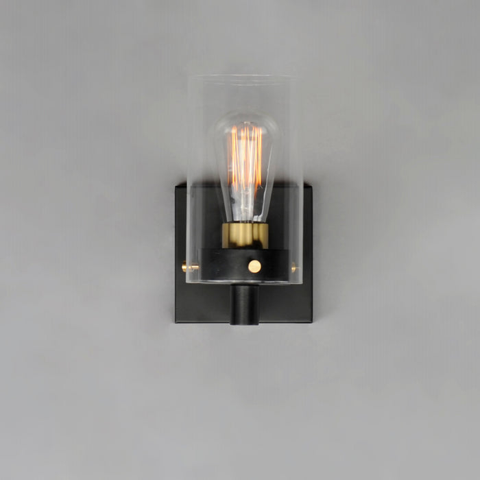 Maxim Pinn 1-Light Sconce Model: 12401CLBKSBR