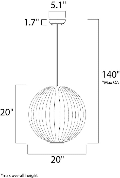 Maxim Pinn 1-Light Mini Pendant Model: 12406CLSN