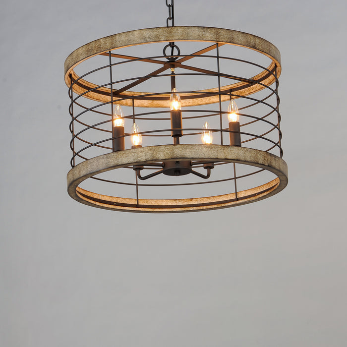 Maxim Homestead 24 5-Light Chandelier Model: 12515DWBK