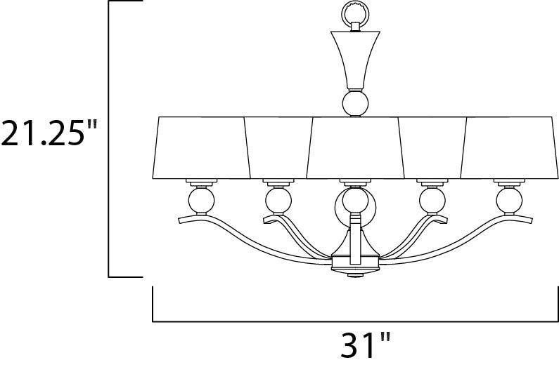 Maxim Rondo 5-Light Chandelier Model: 12755WTPN