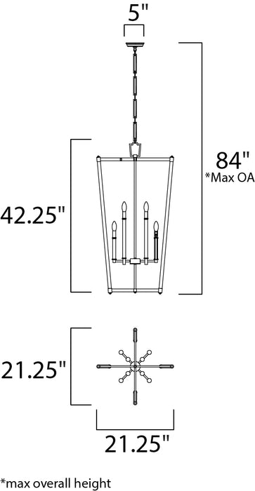 Maxim Lucent 8-Light Pendant Model: 16102CLHR