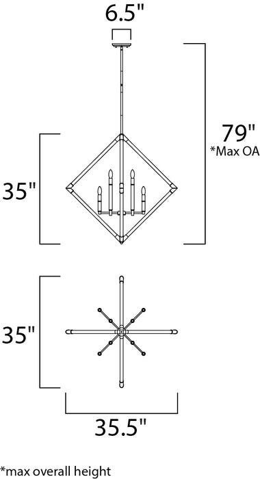 Maxim Lucent 8-Light Pendant Model: 16106CLPN