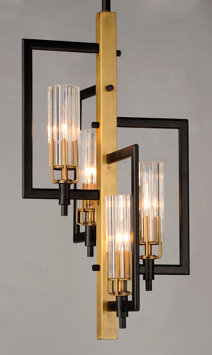 Maxim Flambeau 4-Light Chandelier Model: 16114CLBKAB