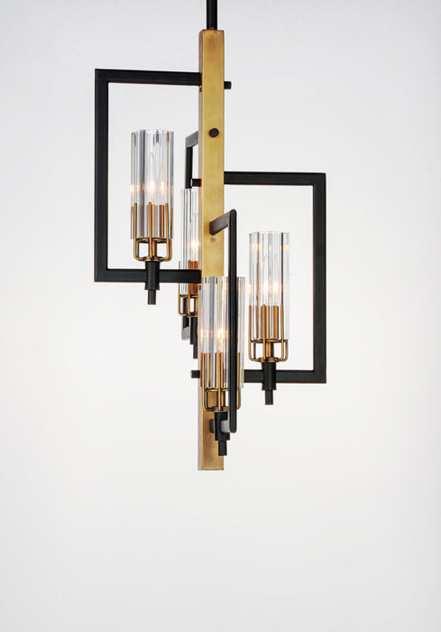 Maxim Flambeau 4-Light Chandelier Model: 16114CLBKAB