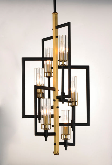 Maxim Flambeau 6-Light Chandelier Model: 16116CLBKAB