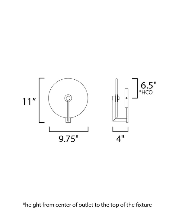 Maxim Quarry 1-Light LED Wall Sconce Model: 18201WADBZ