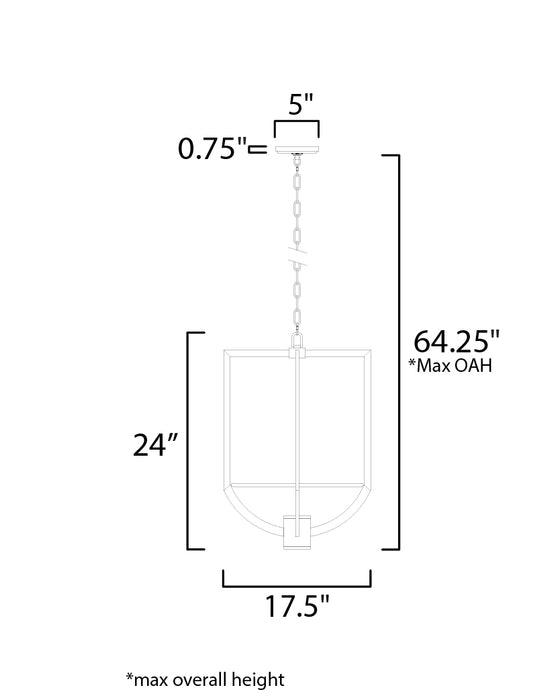 Maxim Quarry 2-Light LED Pendant Model: 18205WADBZ