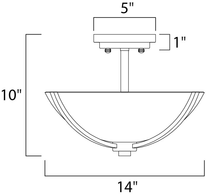 Maxim Rocco 3-Light Semi-Flush Mount Model: 20021SWPC