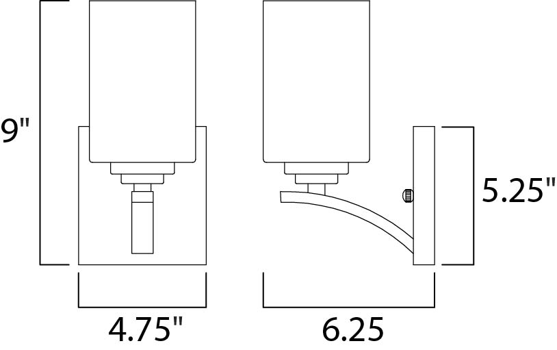 Maxim Deven 1-Light Wall Sconce Model: 20030SWSN