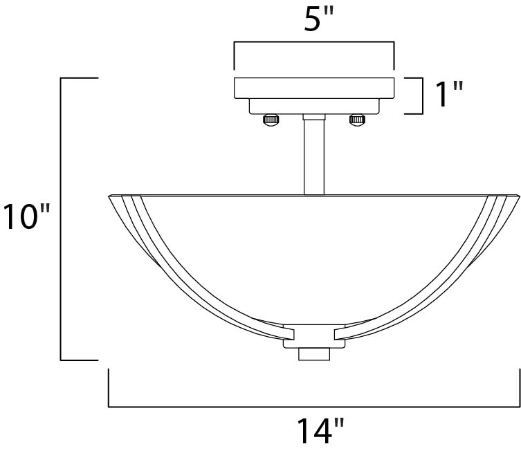 Maxim Deven 3-Light Semi-Flush Mount Model: 20031SWSN