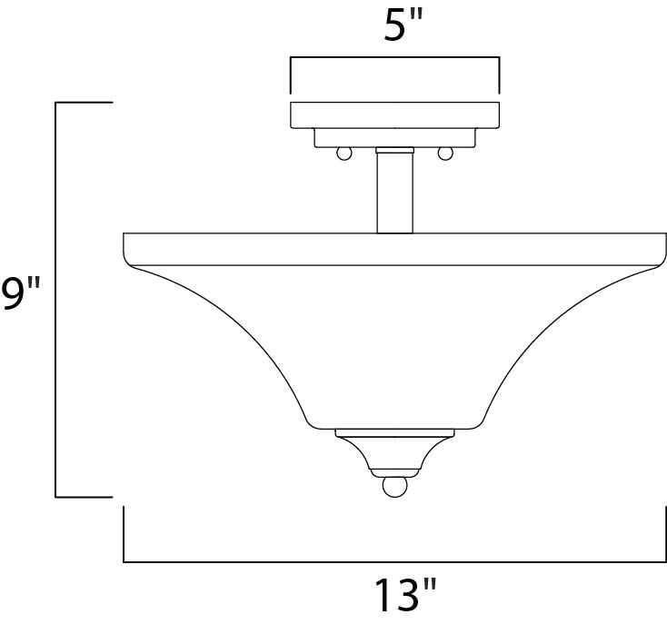 Maxim Aurora 2-Light Semi-Flush Mount Model: 20091FTOI