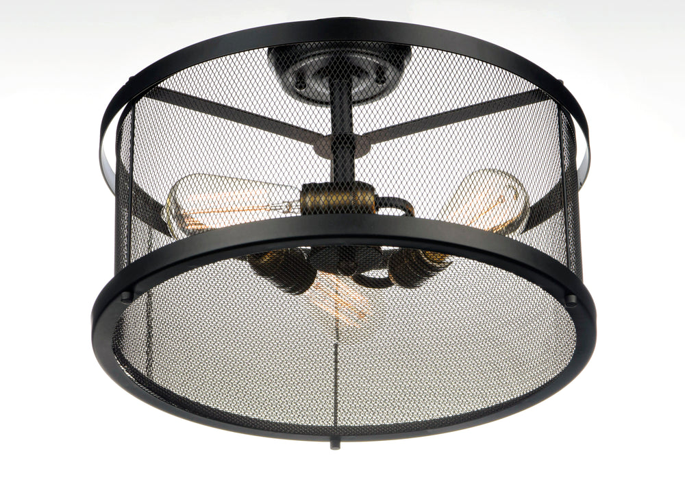 Maxim Palladium 3-Light Flush Mount Model: 20110BKNAB