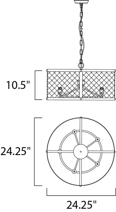 Maxim Palladium 5-Light Chandelier Model: 20115BKNAB