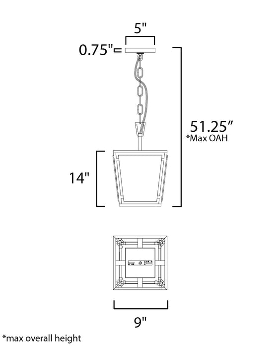 Maxim Montauk 1-Light Pendant Model: 20261CVBK