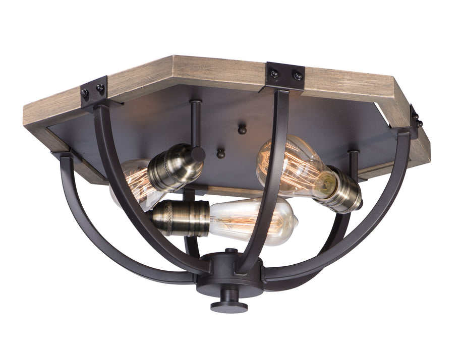 Maxim Lodge 3-Light Flush Mount Model: 20330WOBZ