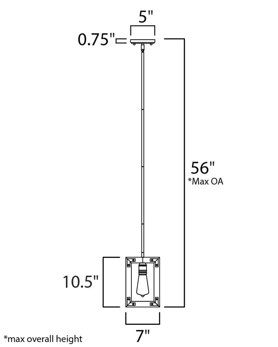 Maxim Lodge 1-Light Pendant Model: 20331WOBZ