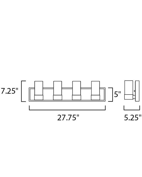 Maxim Sync 4-Light LED Bath Vanity Light Model: 20904CLPC