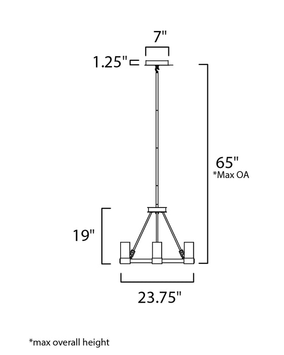 Maxim Sync 6-Light LED Chandelier Model: 20907CLPC