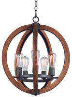 Maxim Bodega Bay 5-Light Chandelier w/Bulb Model: 20917APAR/BUI